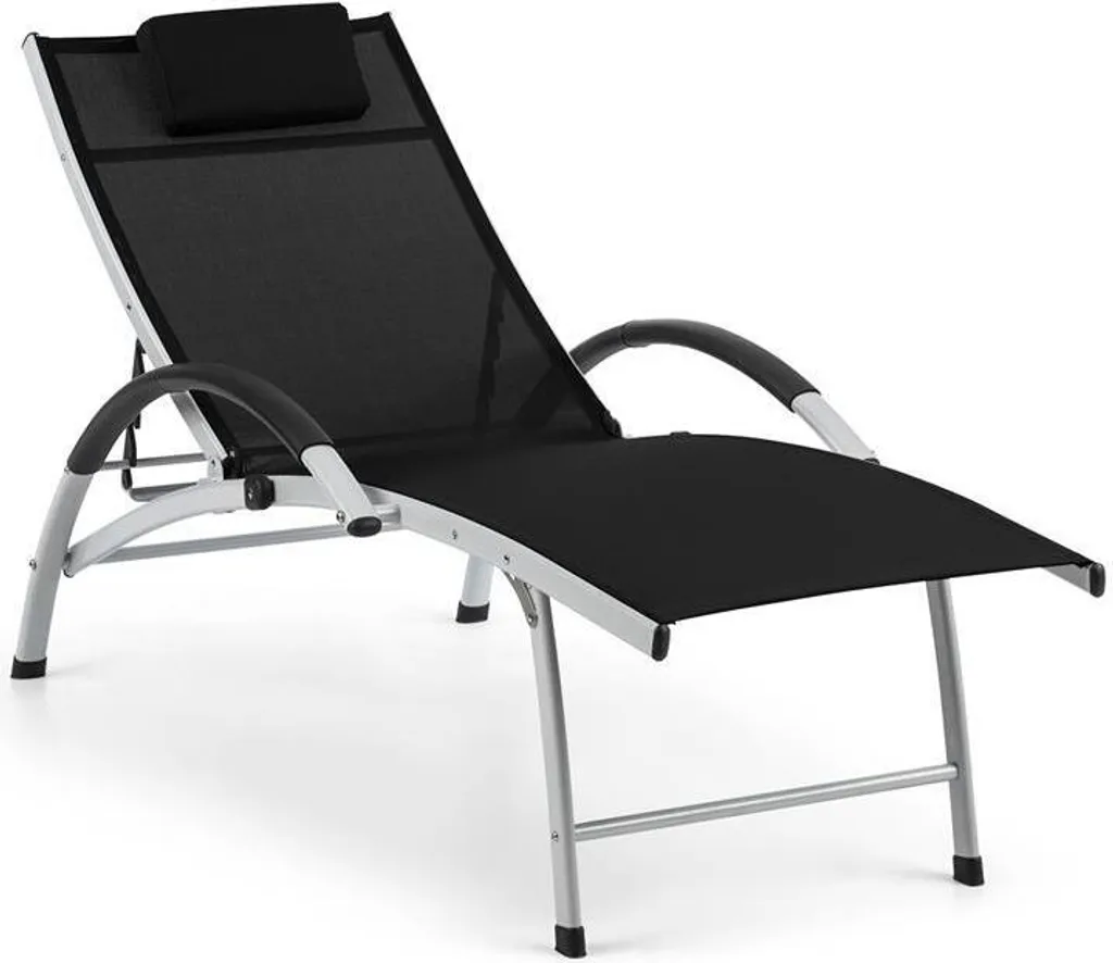 Chaise Longue Pliable Blumfeldt Sun Valley Transat de Jardin en Alu
