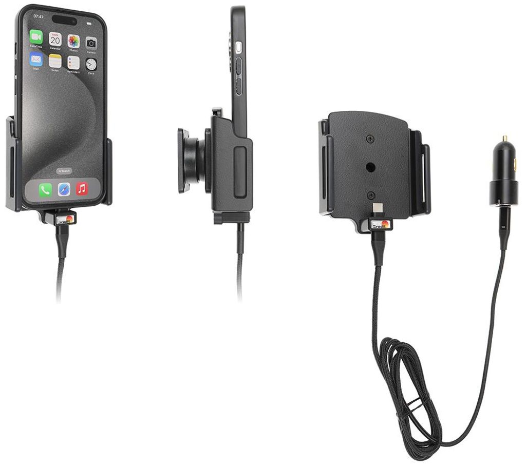 Brodit Halter aktiv iPhone 15/15 Pro USB-C verstellbar Produktbild 