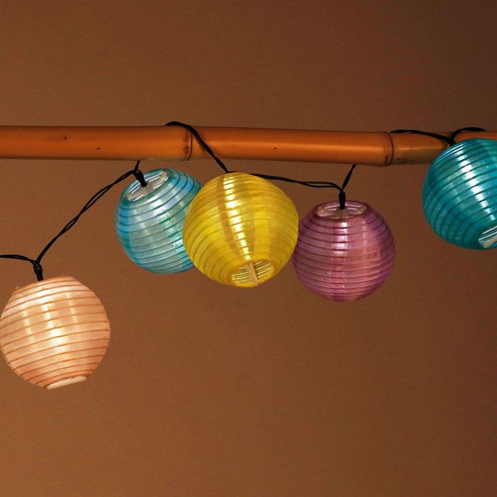 Solar-Lampion-Lichterkette 10 LED Partybeleuchtung Produktbild 