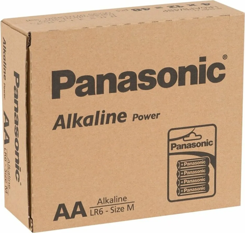 Piles AA LR6 Alcalines Panasonic - Lot de 48 Unités Format Familial