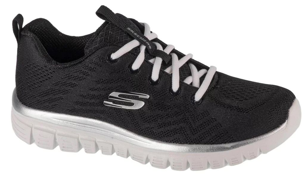 Skechers Graceful - Get Connected 12615-BKW, Sneaker, Damen, Schwarz