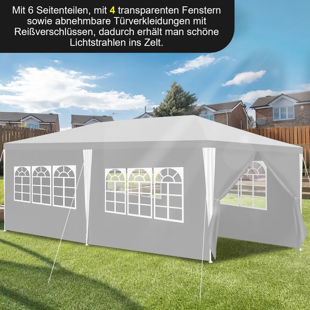 Tenda per Feste 3x6m Alta Qualità | Crea Ricordi nel tuo Giardino - 3