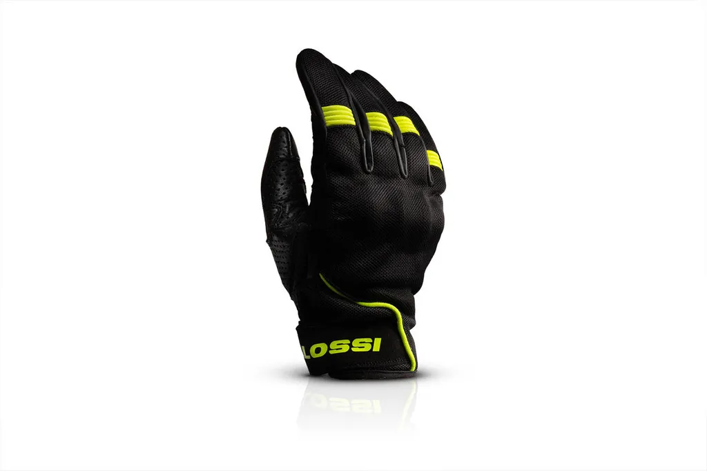Gants moto légers pour canicule Malossi Été Noir Jaune Protection L