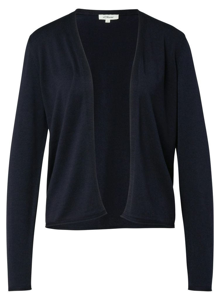s.Oliver Damen Strickjacke Relaxed Fit Feinstrick Blau