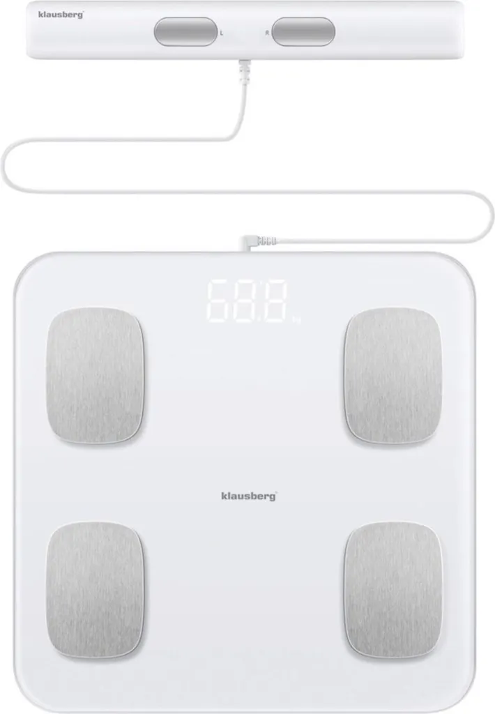 KLAUSBERG KB-7853 Balance de Salle de Bain Connectée Bluetooth Blanche
