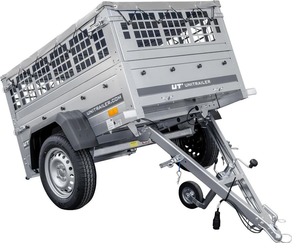 Pkw-Anhänger GARDEN TRAILER 150 KIPP mit Laubgitteraufsatz, Stützrad und Flachplane