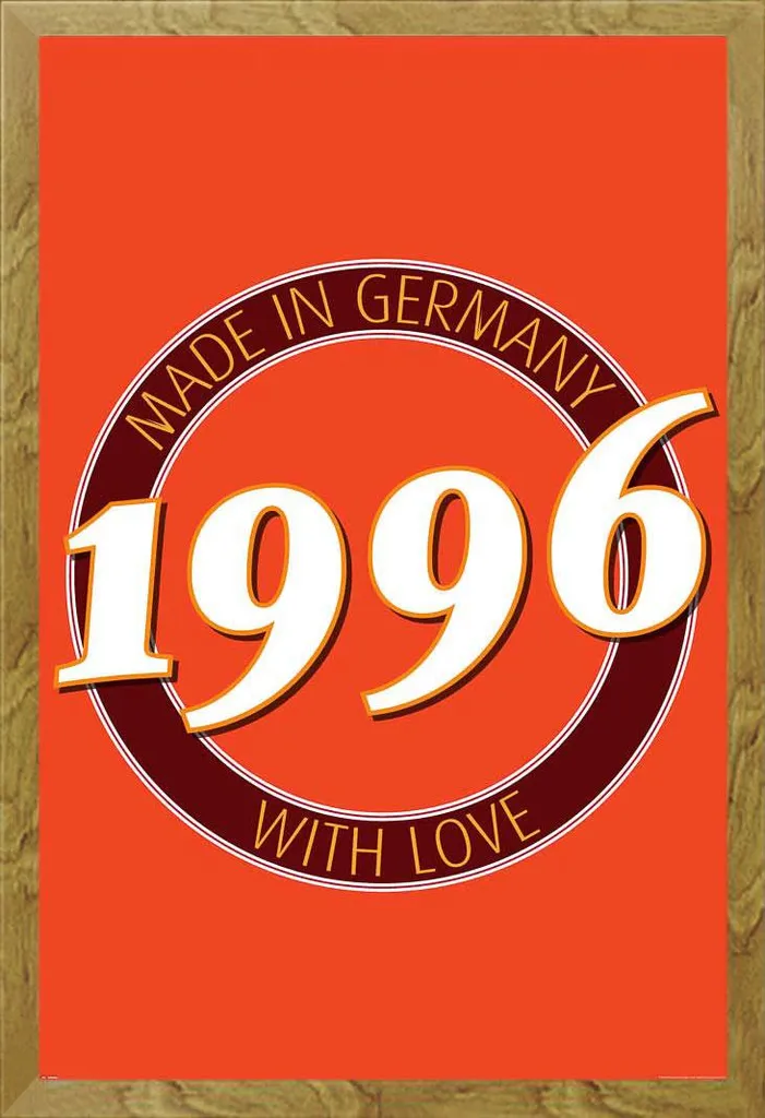 Quadro Compleanno 1996 Germania - Cornice Shinsuke Maxi MDF - Qualità Top - 1