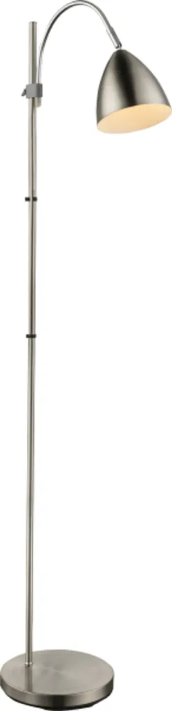 Lampadaire Globo Lighting métal chrome nickel mat réglable E14 42x156cm