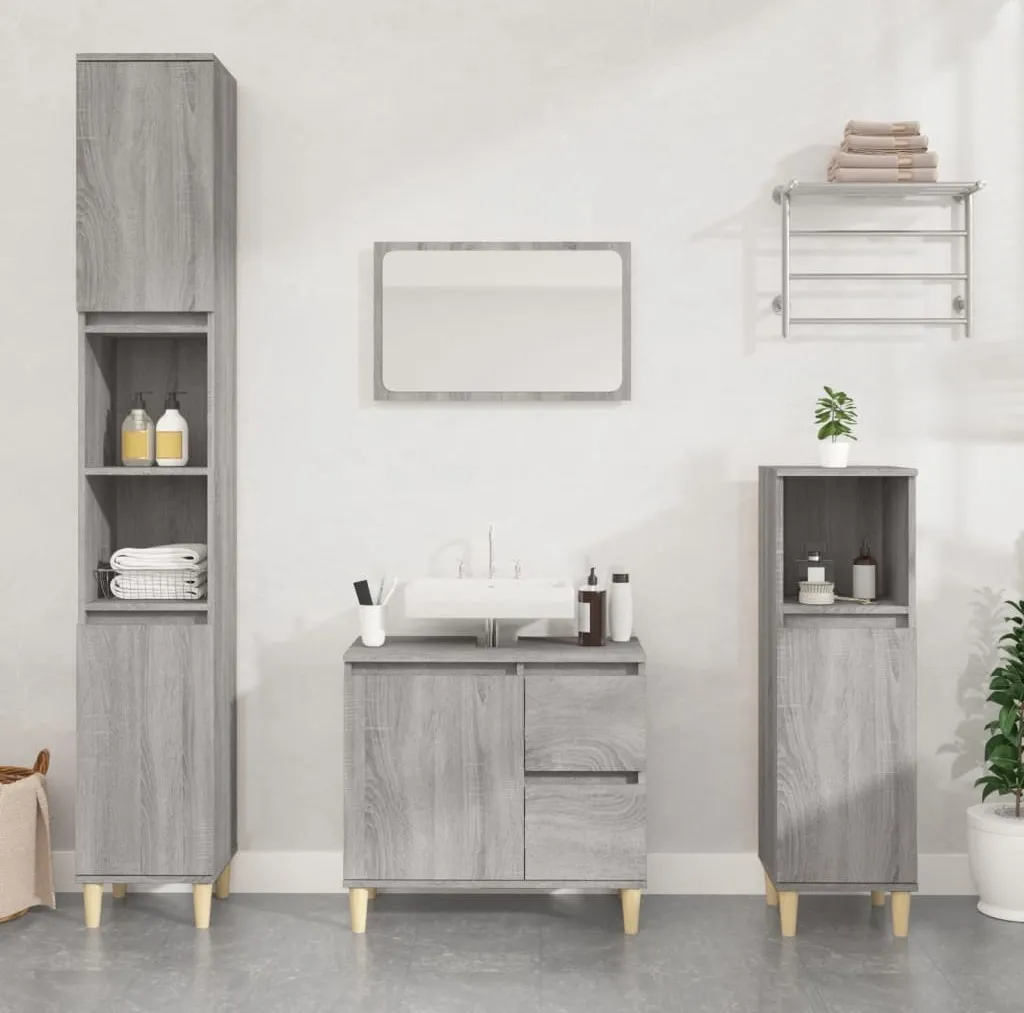 Mobile Sottolavabo 65x33x60 cm Grigio Sonoma | Arredo Bagno Compatto