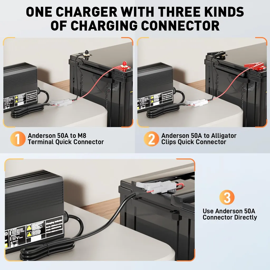 40A Chargeur de Batterie Intelligent - Mode Activation 0V - Rapide
