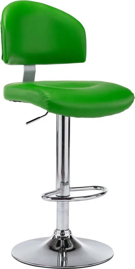 Tabouret de bar vert similicuir : fini les taches, assise confortable