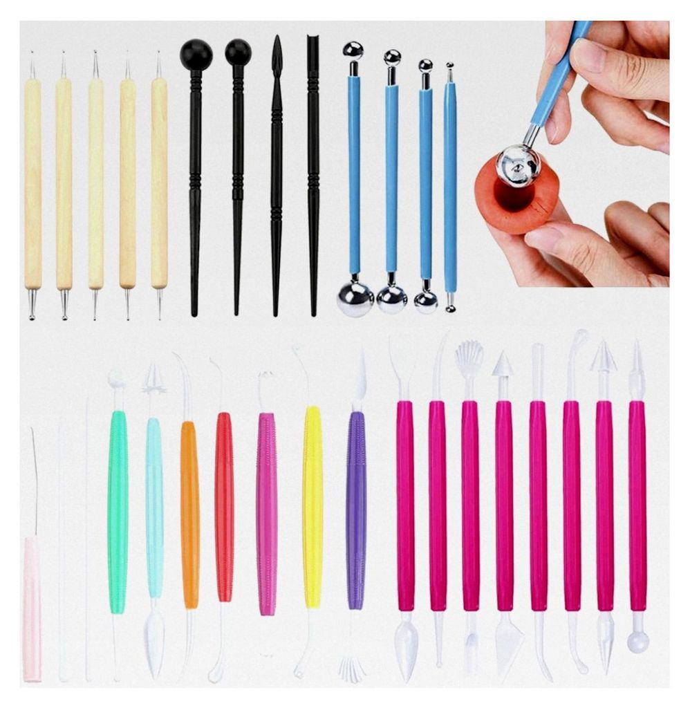 31-teiliges Fondant-Modellierwerkzeug Set - Dekorationswerkzeug für Polymer Ton - Backen und Dekorieren von Kuchen