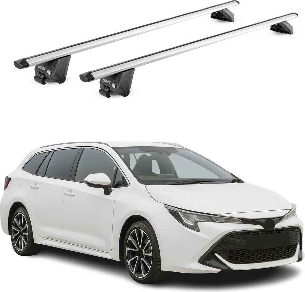 Dachträger für Toyota Corolla Kombi 2019-2025 100kg Alu Silber 2tlg ABE