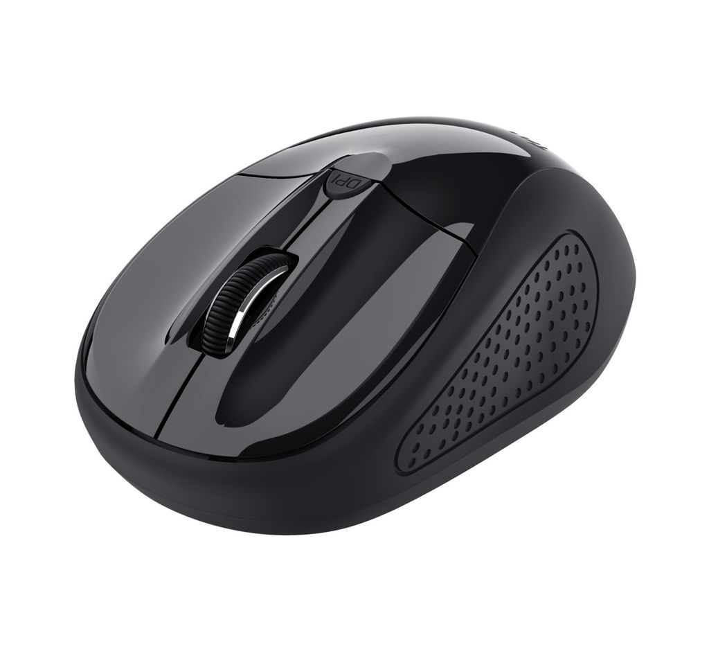 Trust Maus - Funkfrequenz - USB 1.0 - Optisch - 4 Taste(n) - Schwarz - Kabellos - 2,40 GHz - 1600 dpi Auflösung - Scroll-Rad - Symmetrisch