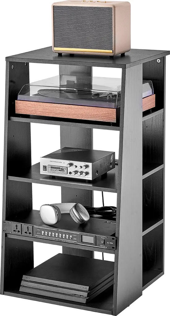 Meuble Rack pour Composants Stéréo et Rangement Multimédia Modulable