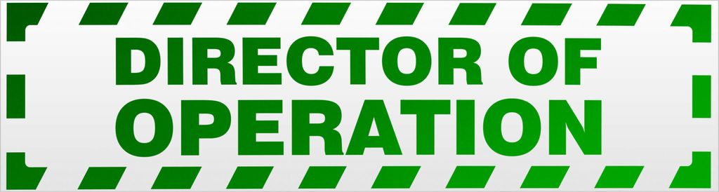 Director of Operation gestreift Magnetschild Schild magnetisch - 30cm Grün - reflektierend - Magnetfolie für Auto PKW Kfz