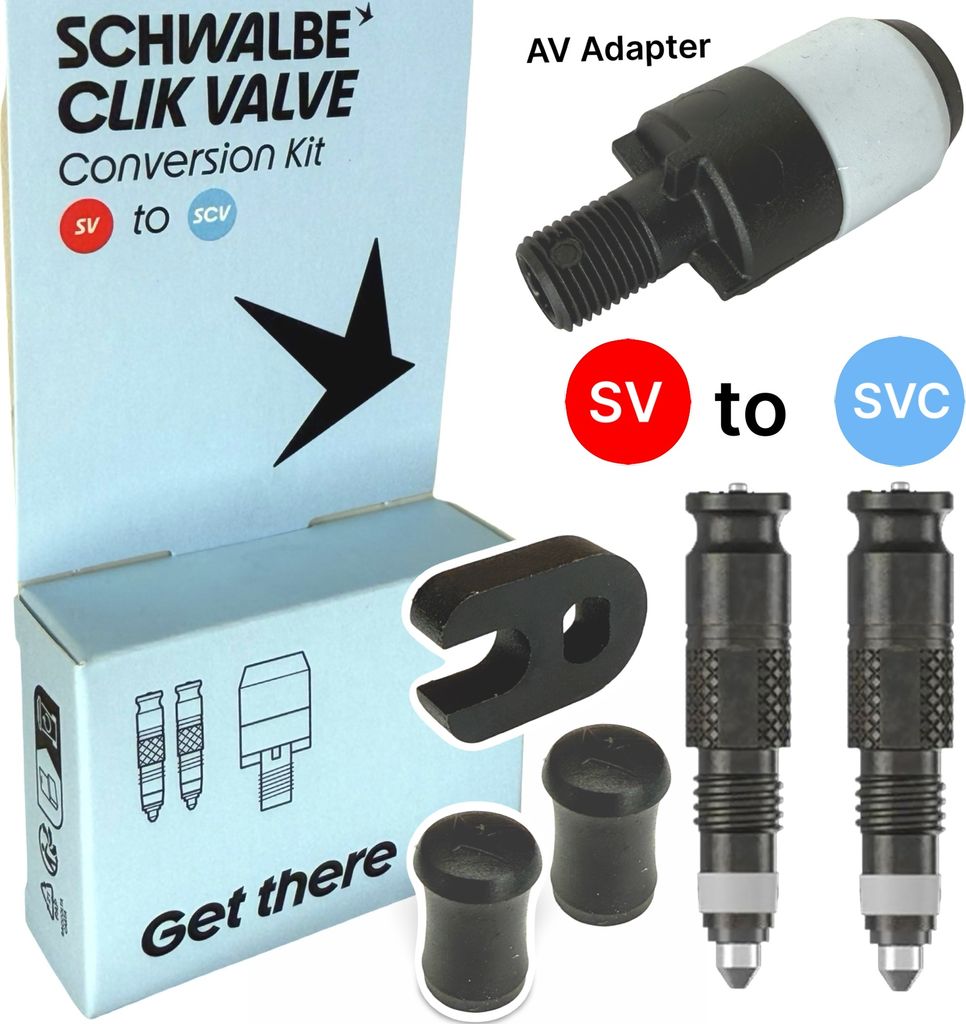 Schwalbe Fahrrad Clik Valve SCV System (SV) Französisch Set Produktbild 