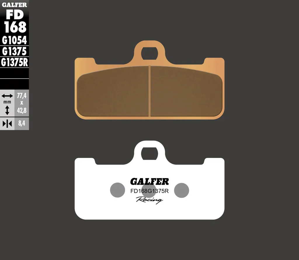 Plaquettes Galfer FD168G1375R Métal Fritté Sport pour Honda VTR SP-1