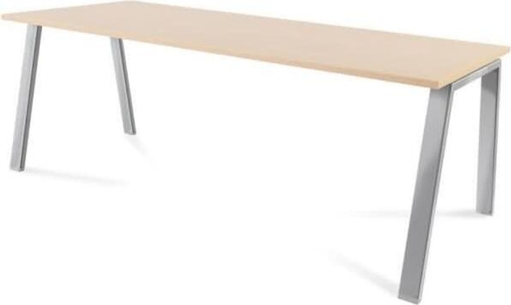 Schreibtisch Blanca BxTxH 200x80x73cm Gestell verchromt Platte Melamin buche