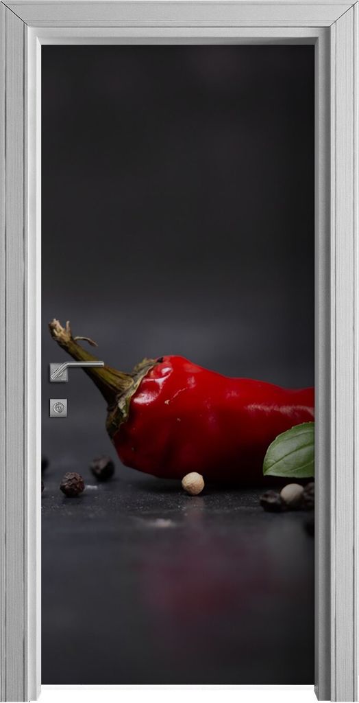 Tür Selbstklebende 90x210 cm Türfolie Türtapete Klebefolie - Paprika Gemüse
