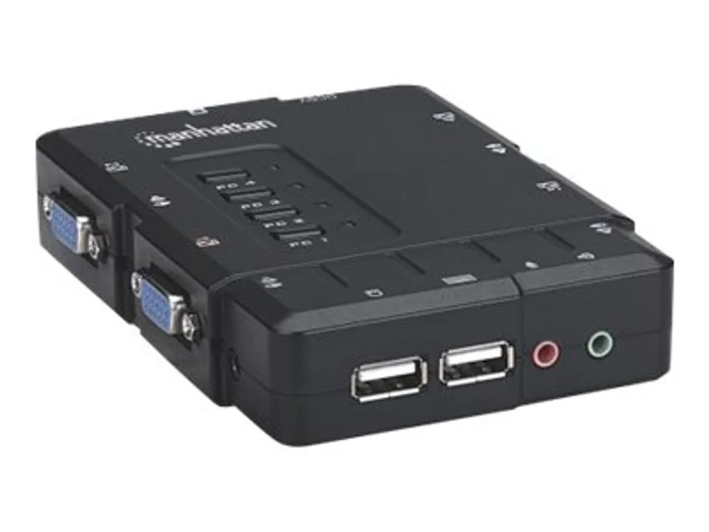 Switch KVM 4 ports Manhattan pour partager écran et clavier sur 4 PC