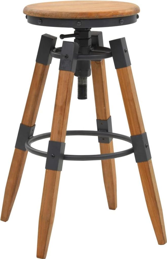 vidaXL Barhocker 2 Stk. Tanne Massivholz