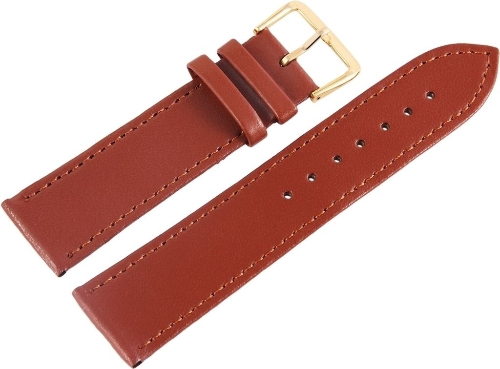 Echtleder-Uhrenarmbänder, braun, VE 12, 12 mm - 24 mm