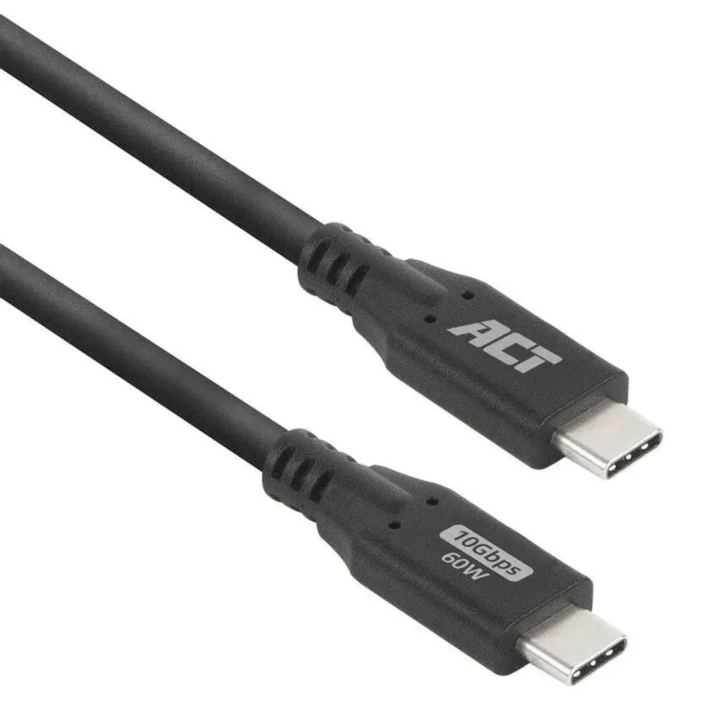 Câble USB C pour disque dur externe ACT AC7440 court 0,5m Noir 10 Gbit/s