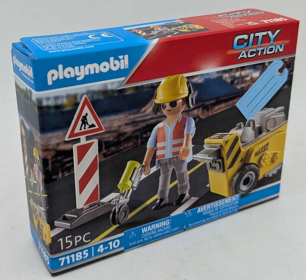PLAYMOBIL City Life Bauarbeiter mit Kantenfräser, Produktbild 