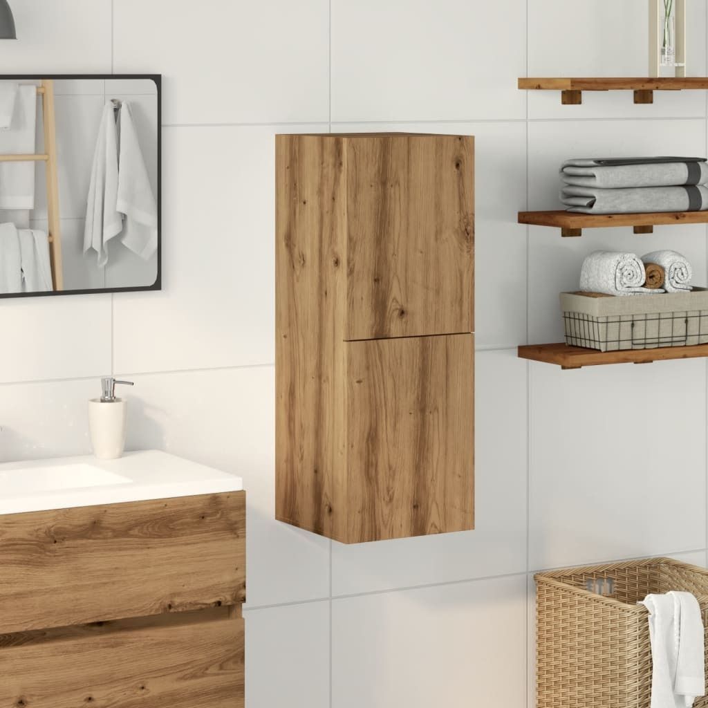 vidaXL Bad-Hängeschrank Artisan-Eiche 30x30x80 cm Produktbild 