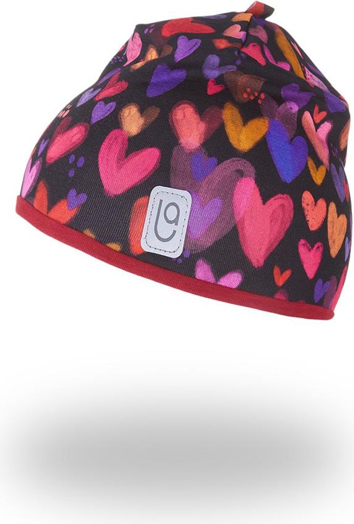 Beanie Mütze für Kinder gefüttert Outlast - Herzen/Scharlachrot