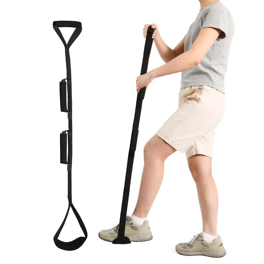 100cm langer Beinhebergurt mit Fuß- und Handgriff – Praktische Aufstehhilfe für Senioren und Kranke nach Hüft-OP, Gehhilfe für ältere Menschen