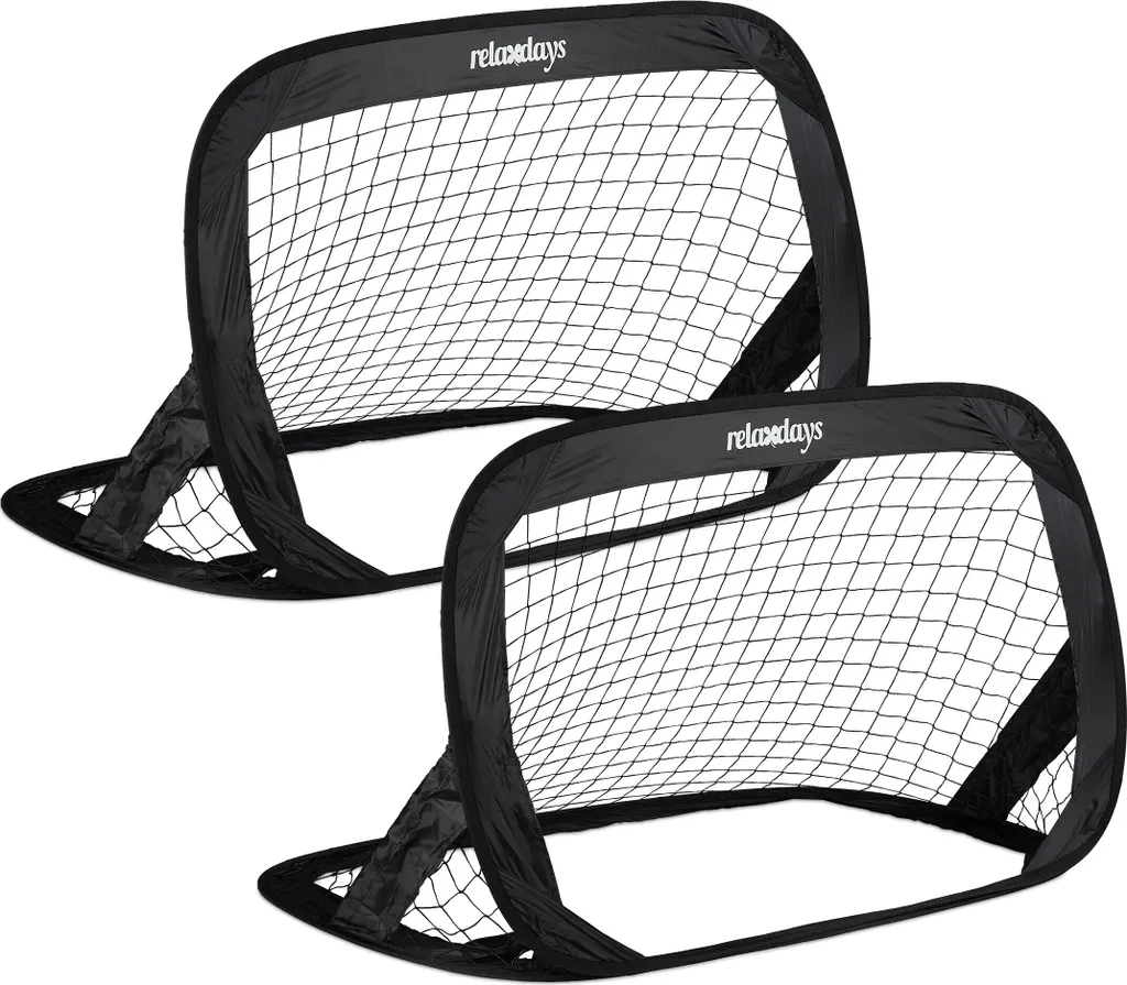 Relaxdays Set de 2 Buts de Foot Pop-up Pliables avec Sac de Transport
