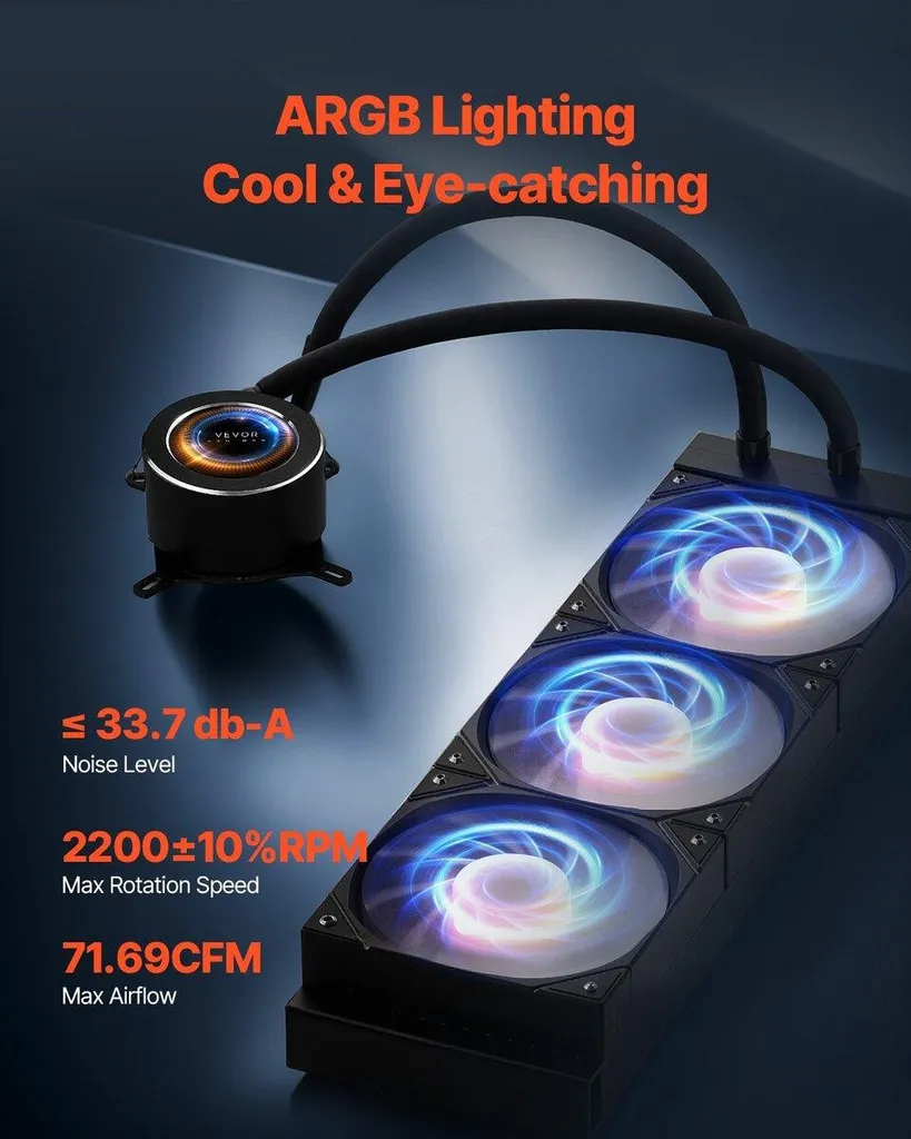Solution Anti-Chaleur CPU : Watercooling AIO ARGB 3 Ventilateurs PWM - 4