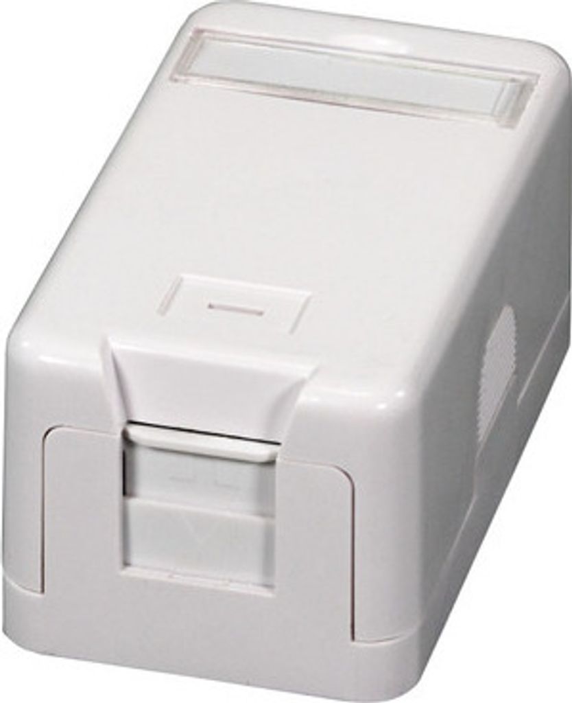 Keystone Verteilerbox Aufputz, 1-Port -- Staubschutz selbstschließend