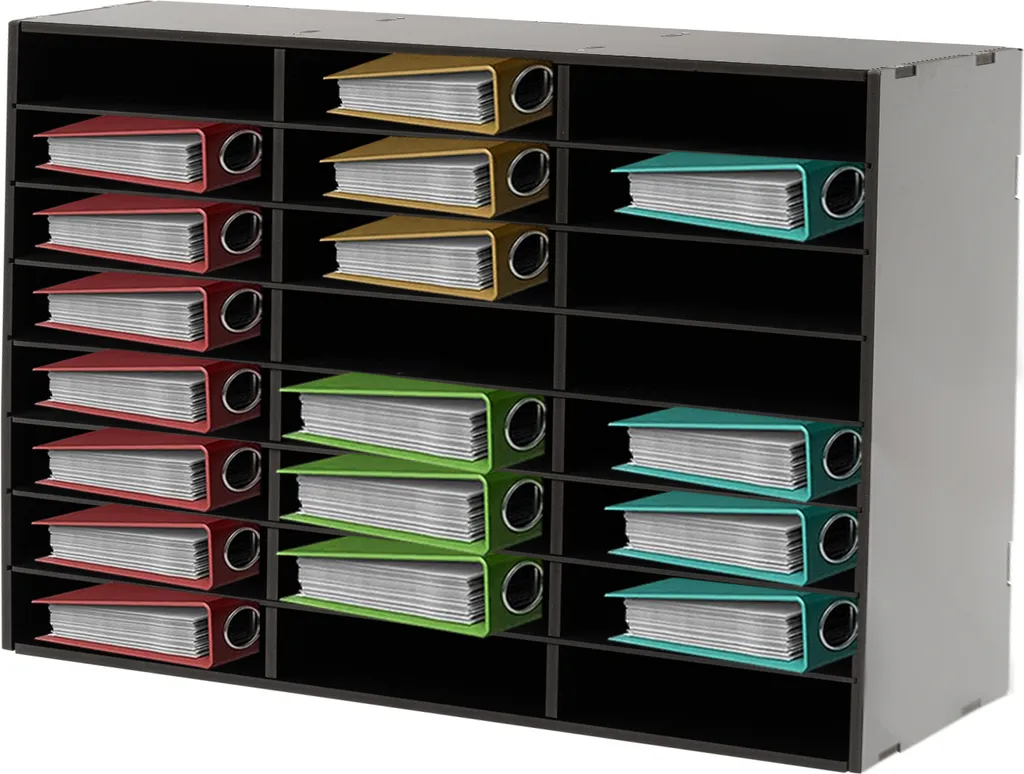 Organiseur de bureau 24 compartiments pour rangement de documents A4