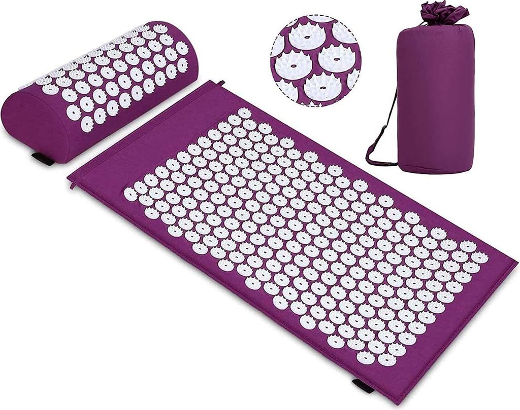 Akupressur-Set Akupressurmatte Kissen zur Wohltuenden Entspannung und Massage, Linderung von Rš¹ckenschmerzen Kopf-Nackenschmerzen, Stress und Sc...