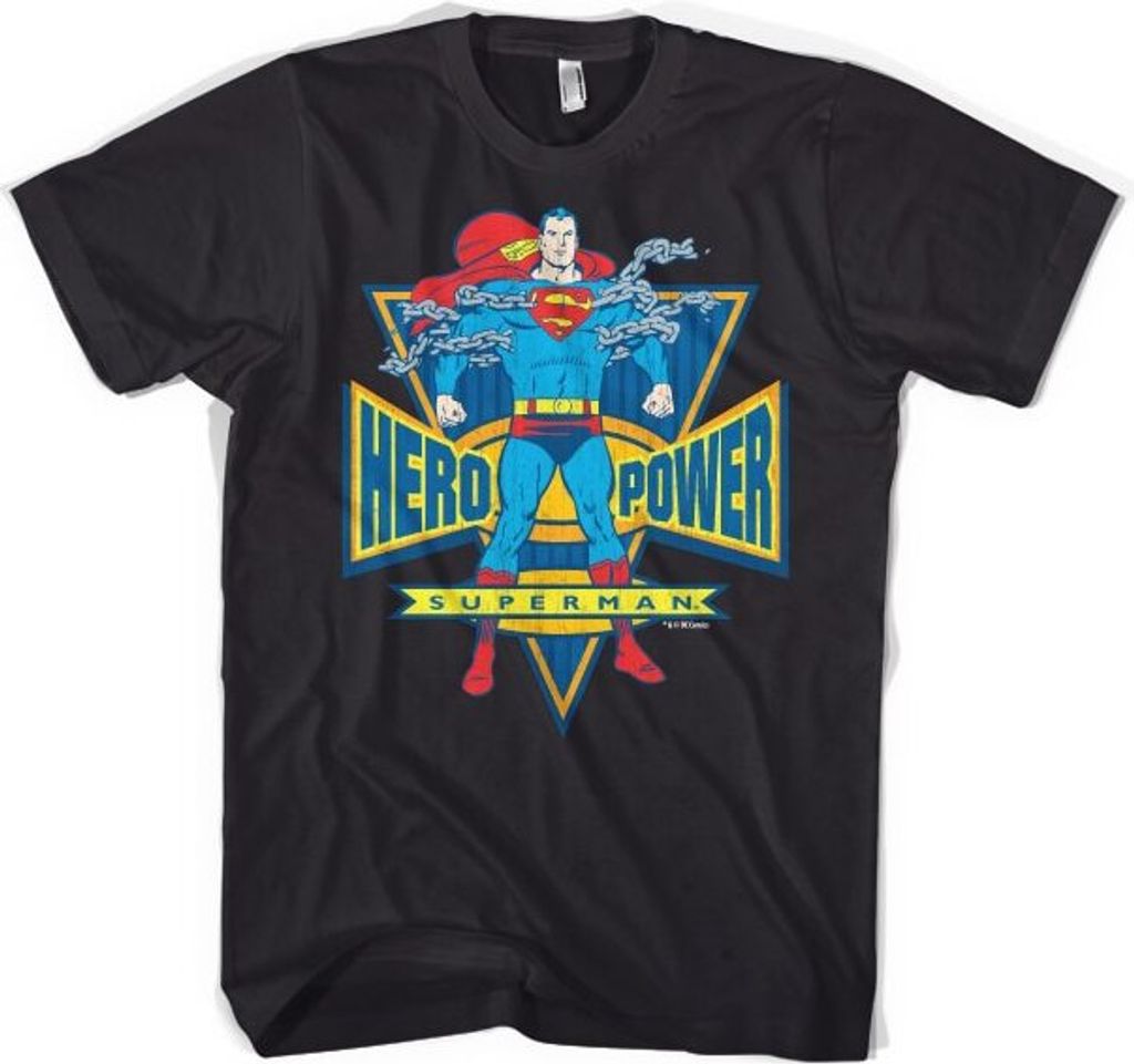 Superman World Hero T-Shirt - Large - Black