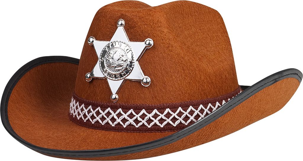 Sheriff-Kinderhut Cowboy-Hut braun Produktbild 2