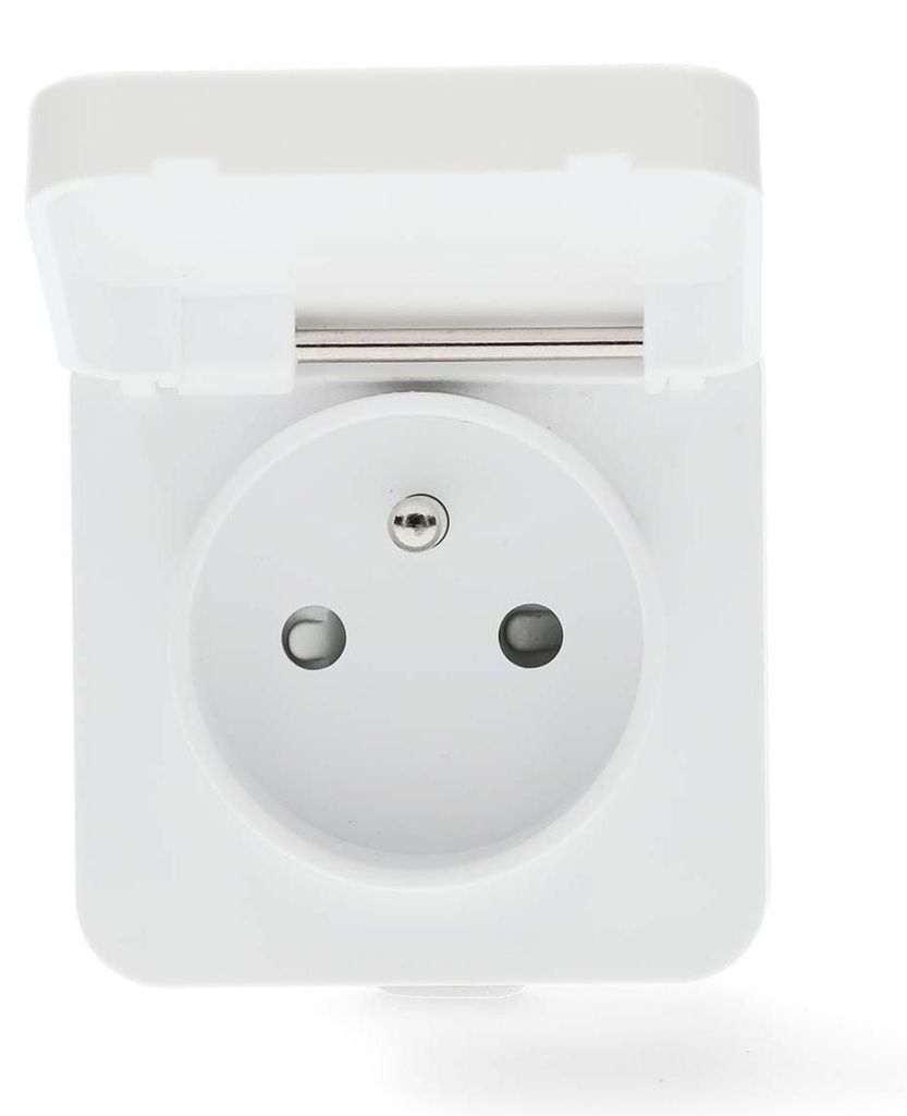 Nedis SmartLife Smart Stecker - IP44 - Leistungsmesser - 3680 W - Frankreich / Typ E (CEE 7/6) - 0 - 55 °C - Android / IOS - Weiss - 1 Stück