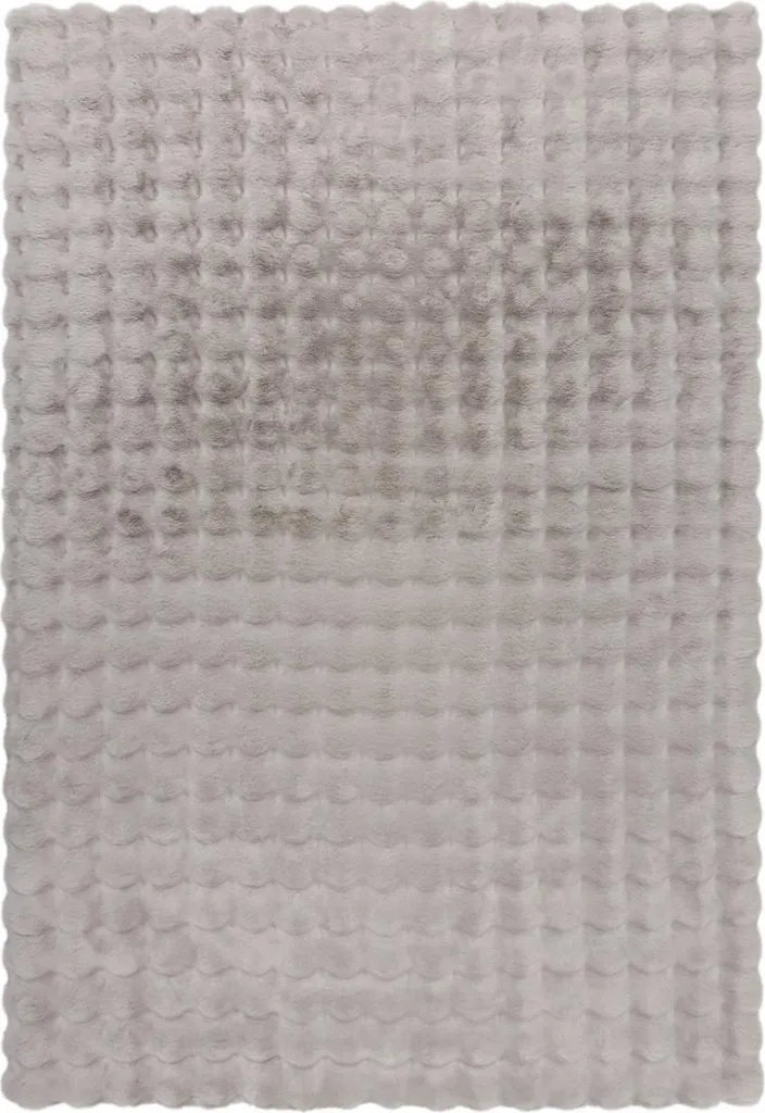 Grand Tapis de Salon 180x290 cm en Fausse Fourrure Grise Douceur