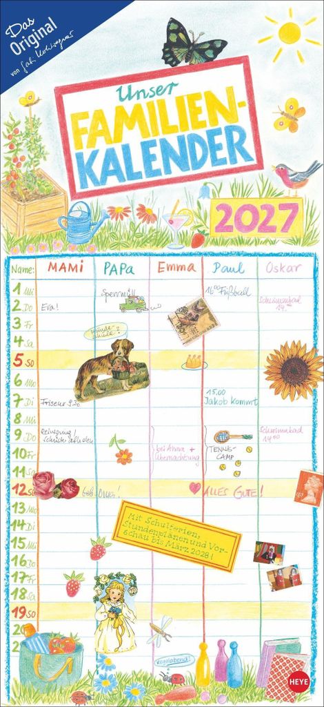 Gabi Kohwagner Unser Familienkalender 2027 Produktbild 