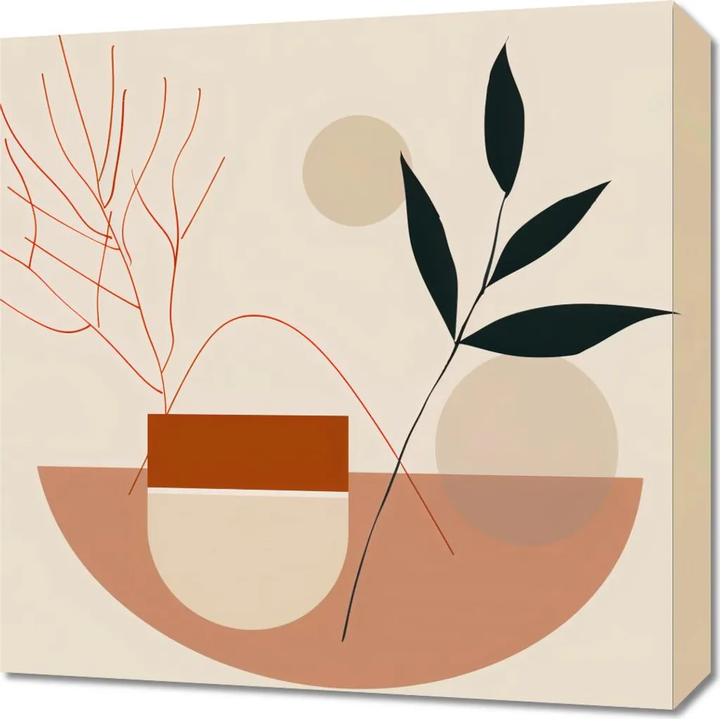 Quadro Natura 50x50 Botanica Prova: Tela Canvas Effetto Relax
