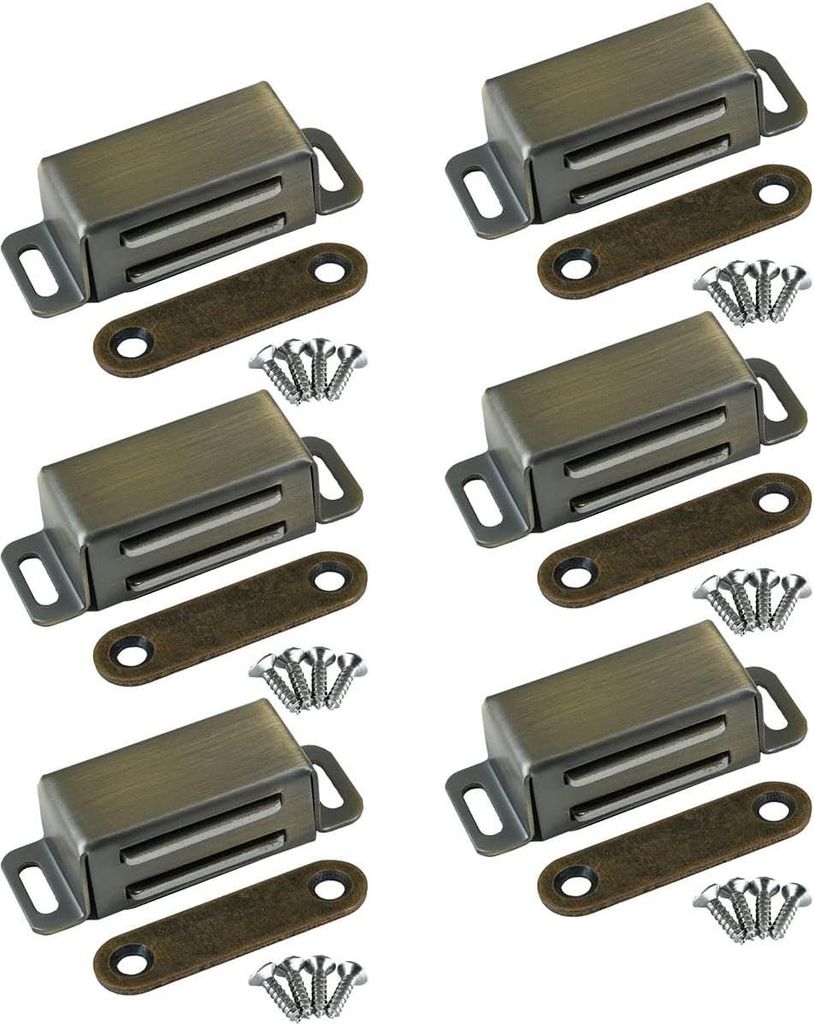 Magnetische Scharniere für Schranktüren - Starke 8 kg Magnetschließen - Edelstahl - Magnetische Türscharniere für Möbel und Balkontüren - Br...