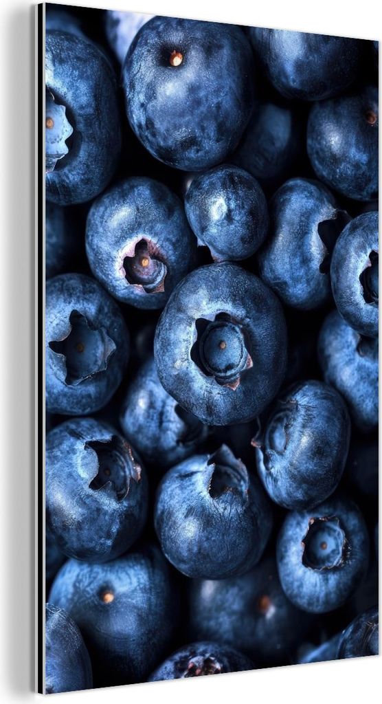 MuchoWow Wanddekoration Metall Metallbild Wandkunst 40x60 cm Beeren - Blau - Obst MuchoWow Aluminium Gemälde - Wanddekoration aus Aluminium