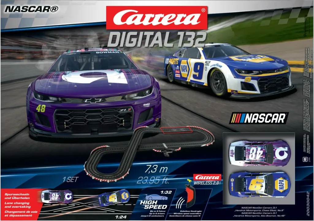 Circuit de voiture électrique Carrera NASCAR Daytona Challenge 1:32