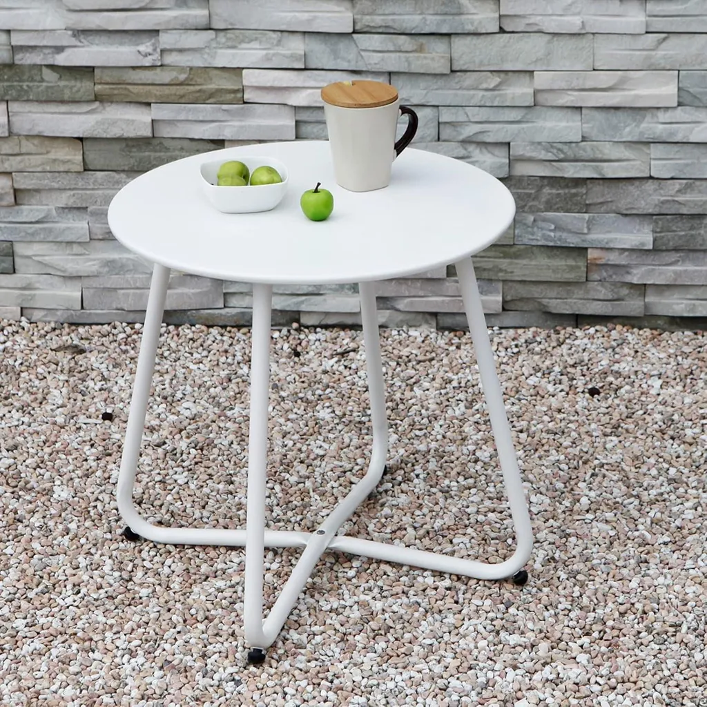Petite Table de Jardin pour Petit Balcon, Table d'appoint Gain de Place