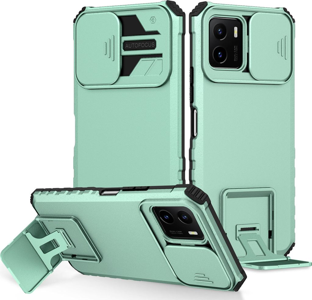 VIVO Y15S / Y15A Hülle, Dual Layer Ständer Schutzhülle mit Produktbild 