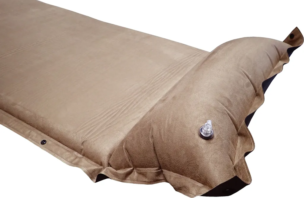 Lit d'appoint autogonflant microfibre pour camping et invités - 190x65cm