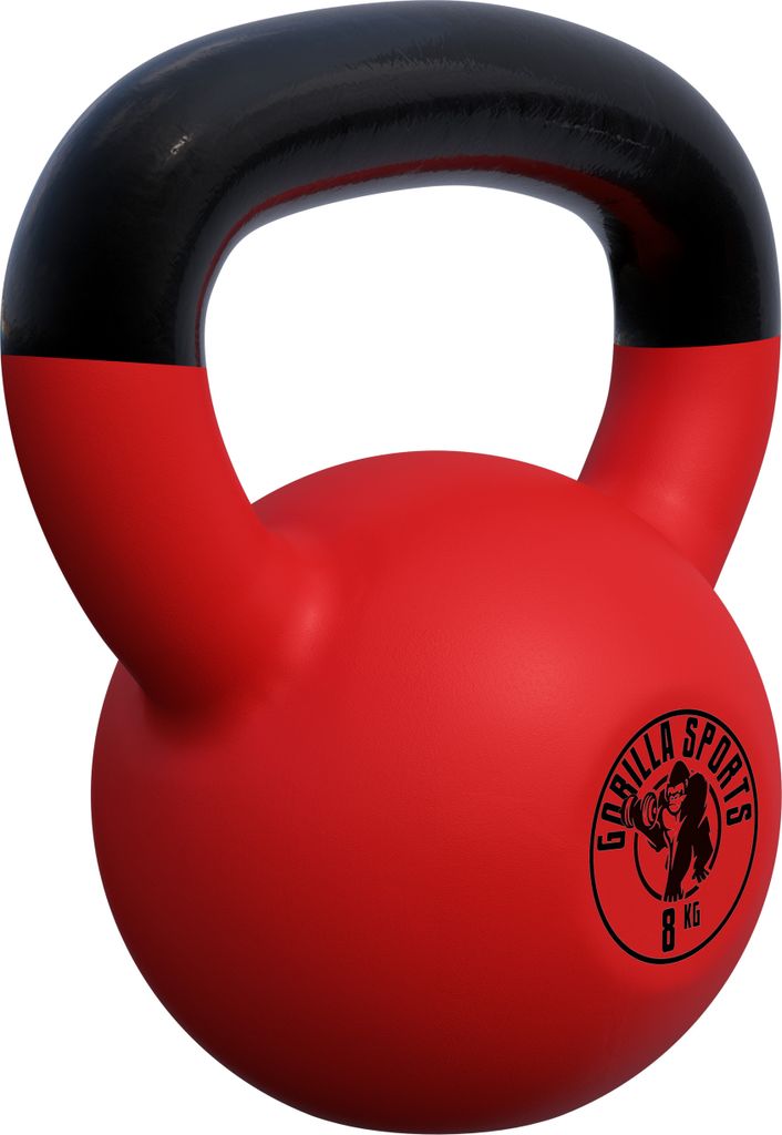 GORILLA SPORTS Kettlebell 2–32 kg – Gusseisen Kugelhantel mit Vinylbeschichtung, Bodenschonend – Einzeln oder Set – Home Gym, Fitness, Kr...